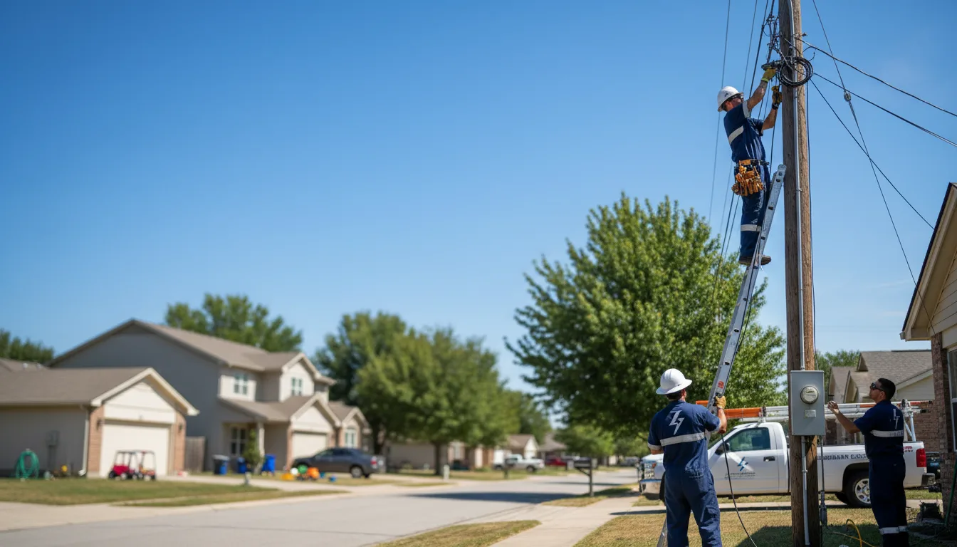 Residential electrician providing installation services in Cortland, OH